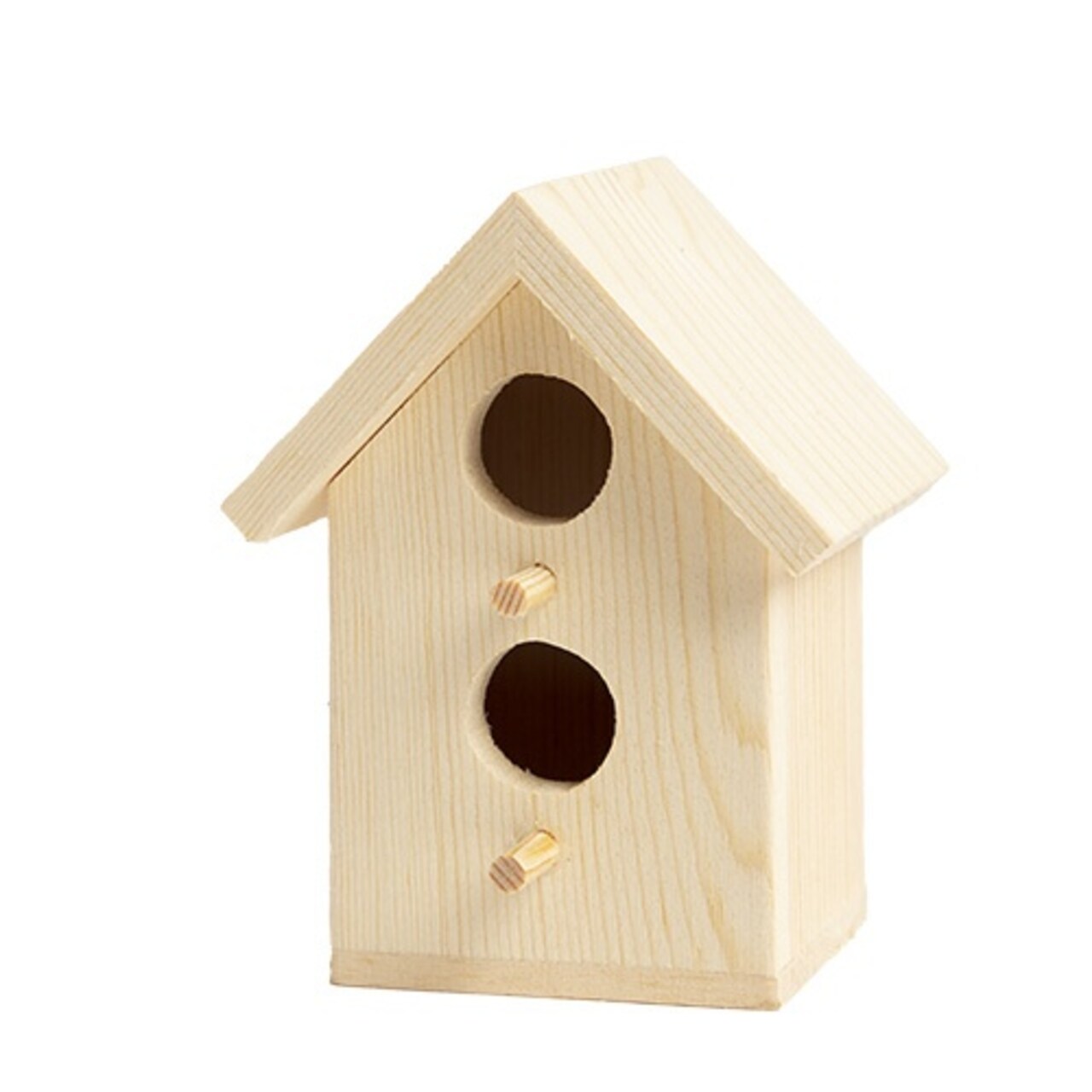 CousinDIY Unfinished Wood Birdhouse 3.25"x2.75"x4"-Double Hole